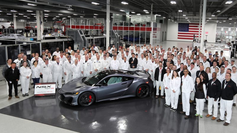 Acura NSX sports car is officially retired with the last Type S completed